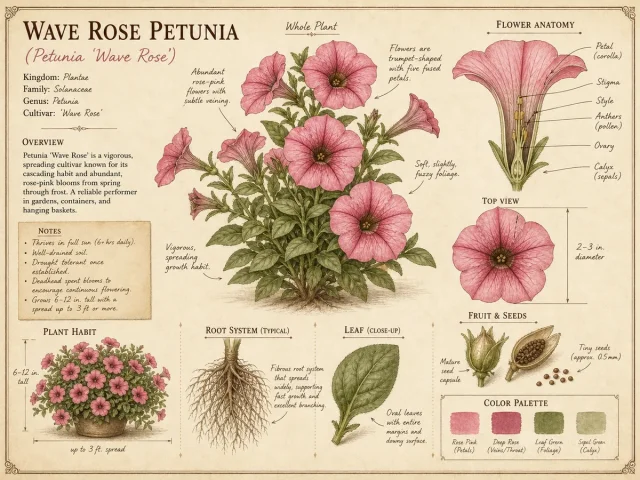 Wave Rose Petunia (Petunia ‘Wave Rose’)