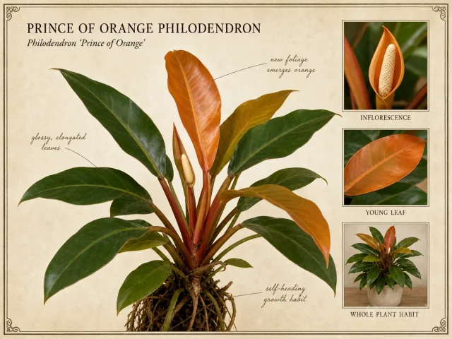 Prince of Orange Philodendron (Philodendron ‘Prince of Orange’)