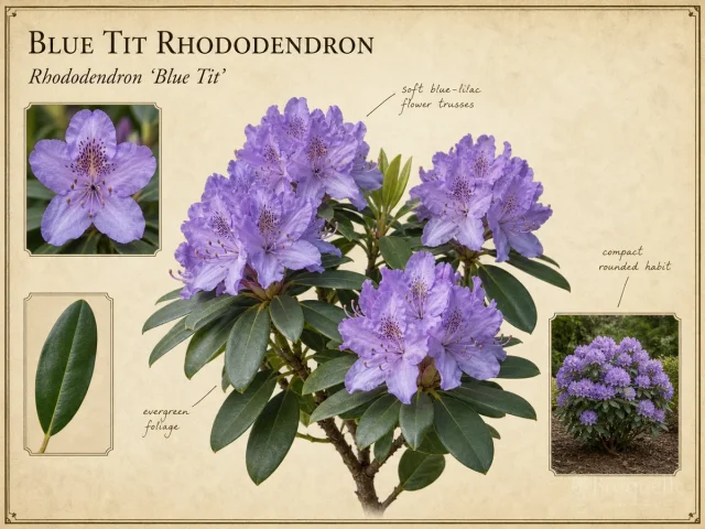 Blue Tit Rhododendron (Rhododendron ‘Blue Tit’)