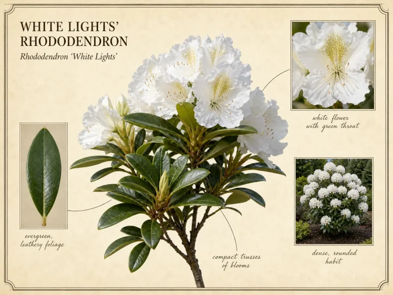 White Lights’ Rhododendron (Rhododendron ‘White Lights’)