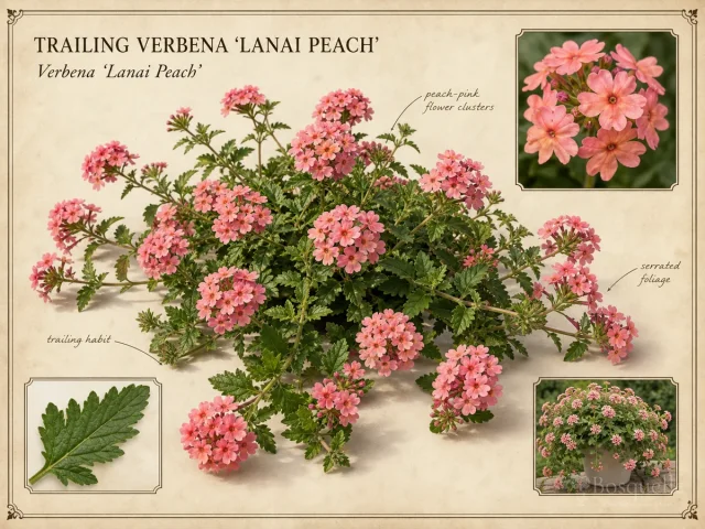 Trailing Verbena ‘Lanai Peach’ (Verbena ‘Lanai Peach’)