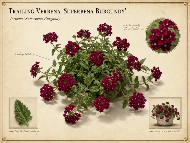 Trailing Verbena ‘Superbena Burgundy’ (Verbena ‘Superbena Burgundy’)