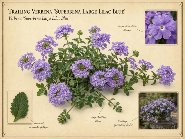 Trailing Verbena 'Superbena Large Lilac Blue'