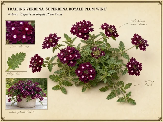 Trailing Verbena ‘Superbena Royale Plum Wine’ (Verbena ‘Superbena Royale Plum Wine’)