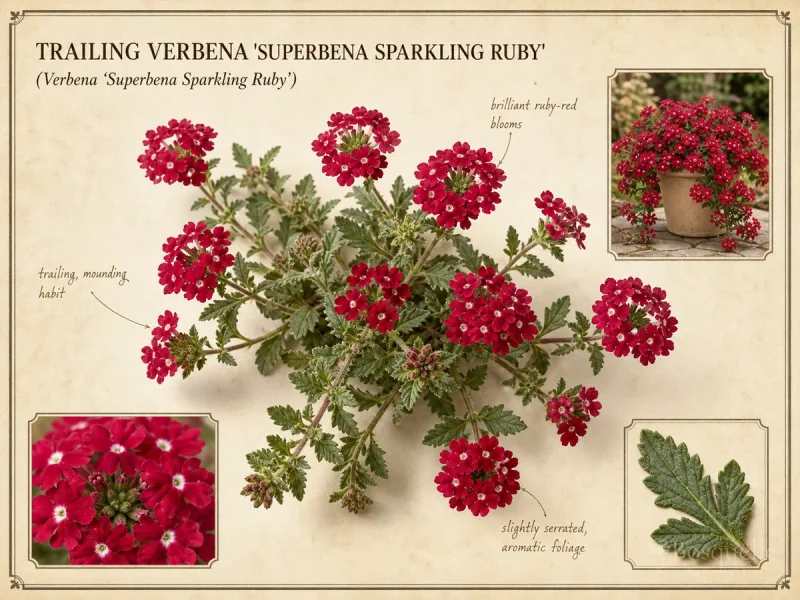 Trailing Verbena ‘Superbena Sparkling Ruby’ (Verbena ‘Superbena Sparkling Ruby’)