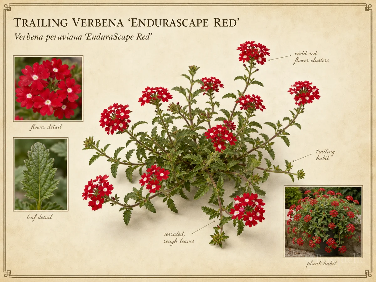 Trailing Verbena 'EnduraScape Red' — Trailing bedding (15)