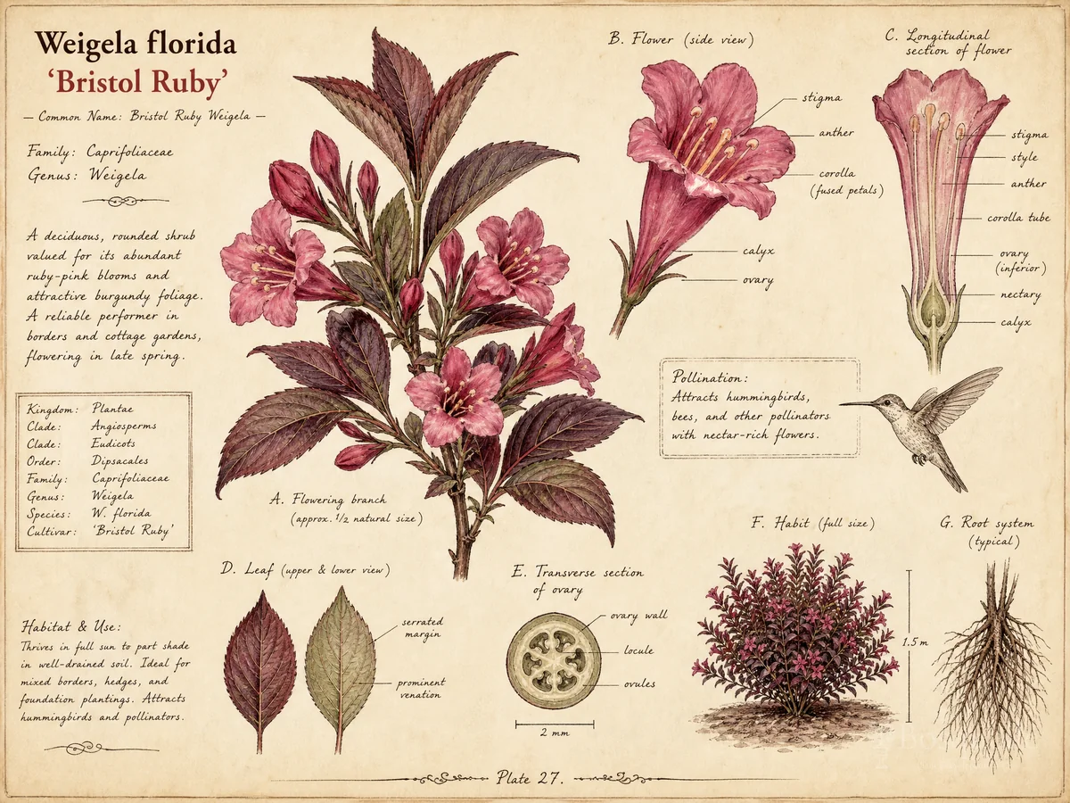 Bristol Ruby Weigela (Weigela florida ‘Bristol Ruby’)
