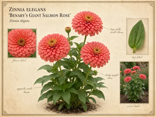 Zinnia Elegans 'Benary's Giant Salmon Rose'