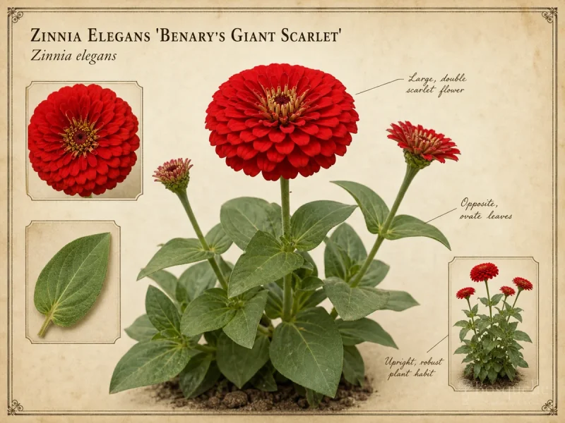 Zinnia Elegans ‘Benary’s Giant Scarlet’ (Zinnia ‘Benary’s Giant Scarlet’)