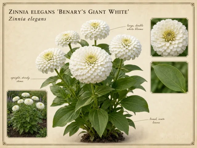 Zinnia Elegans 'Benary's Giant White'