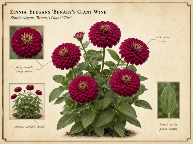 Zinnia Elegans 'Benary's Giant Wine'