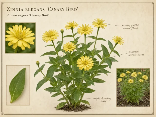 Zinnia Elegans 'Canary Bird'