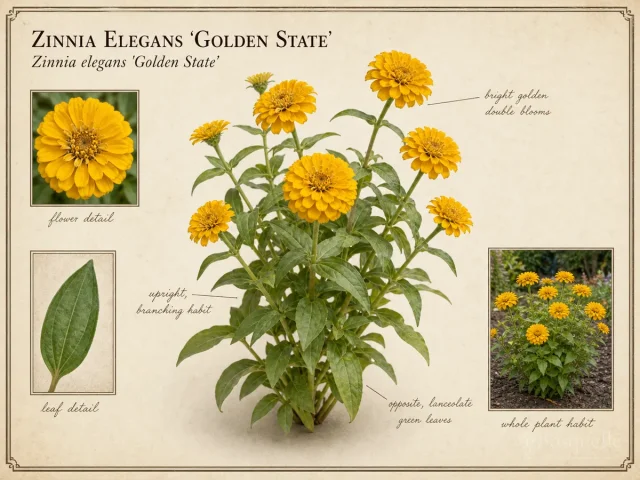 Zinnia Elegans 'Golden State'