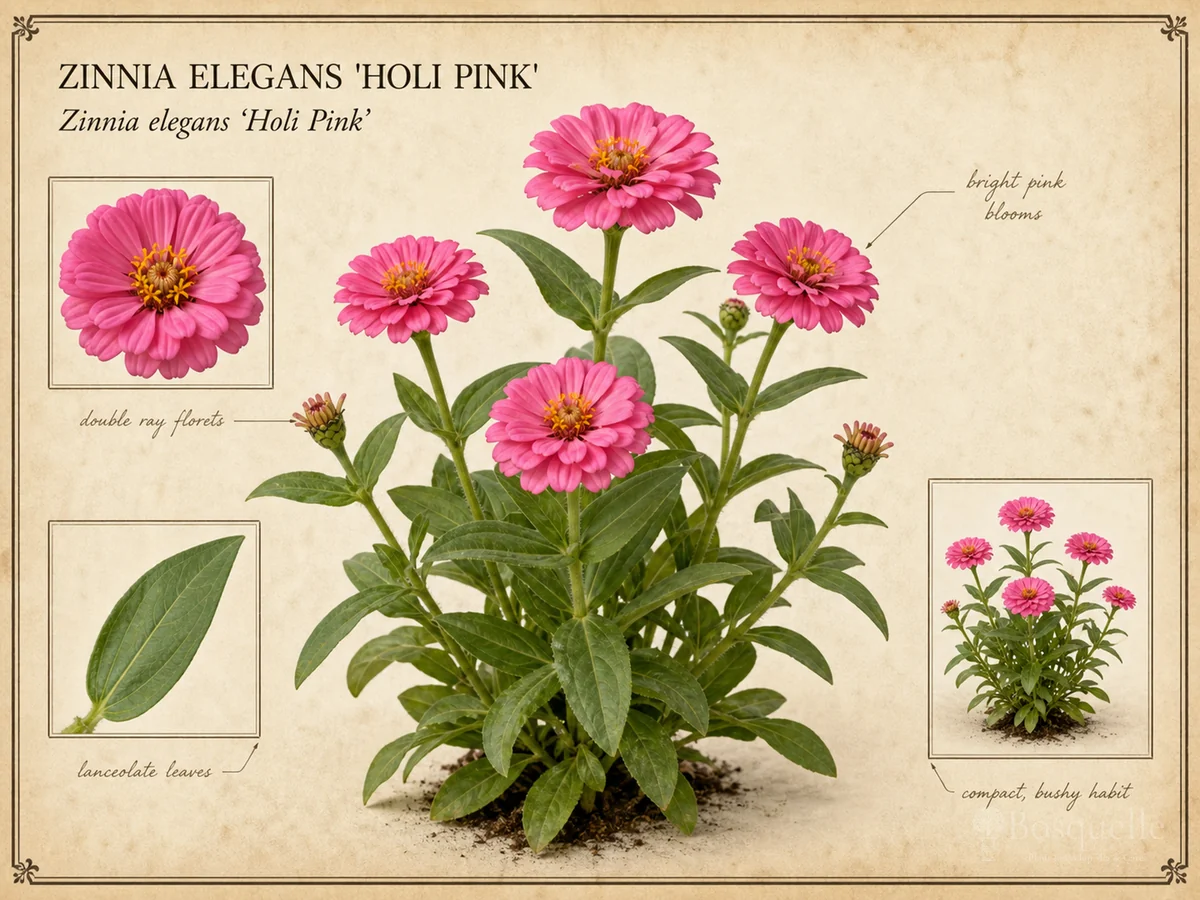 Zinnia elegans ‘Holi Pink’ (Zinnia ‘Holi Pink’)