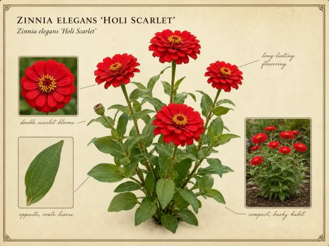 Zinnia elegans 'Holi Scarlet'