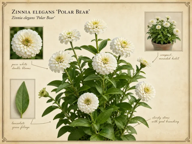 Zinnia Elegans ‘Polar Bear’ (Zinnia ‘Polar Bear’)