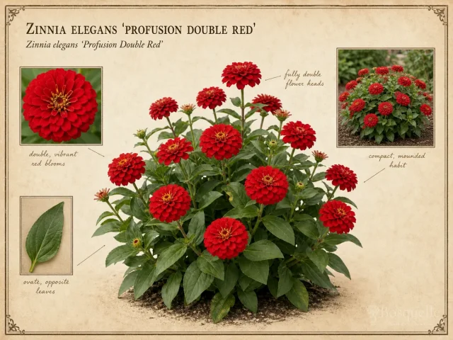 Zinnia elegans ‘Profusion Double Red’ (Zinnia ‘Profusion Double Red’)