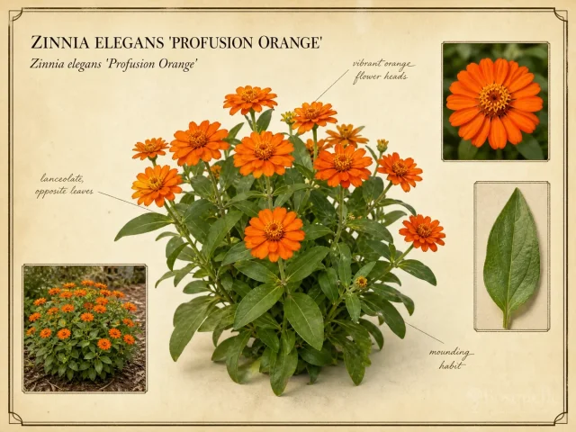 Zinnia elegans ‘Profusion Orange’ (Zinnia ‘Profusion Orange’)