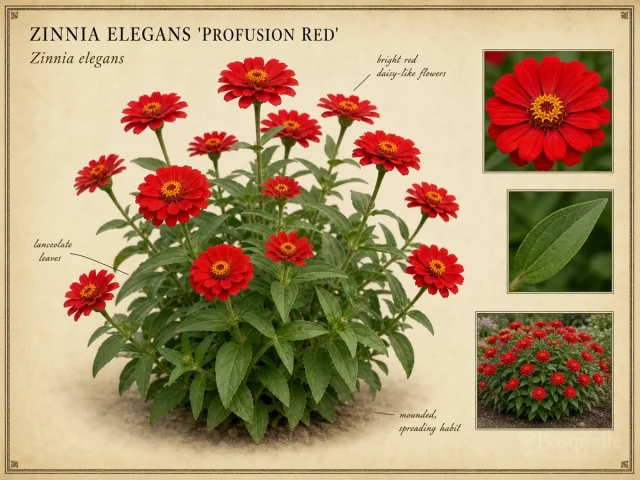 Zinnia elegans ‘Profusion Red’ (Zinnia ‘Profusion Red’)