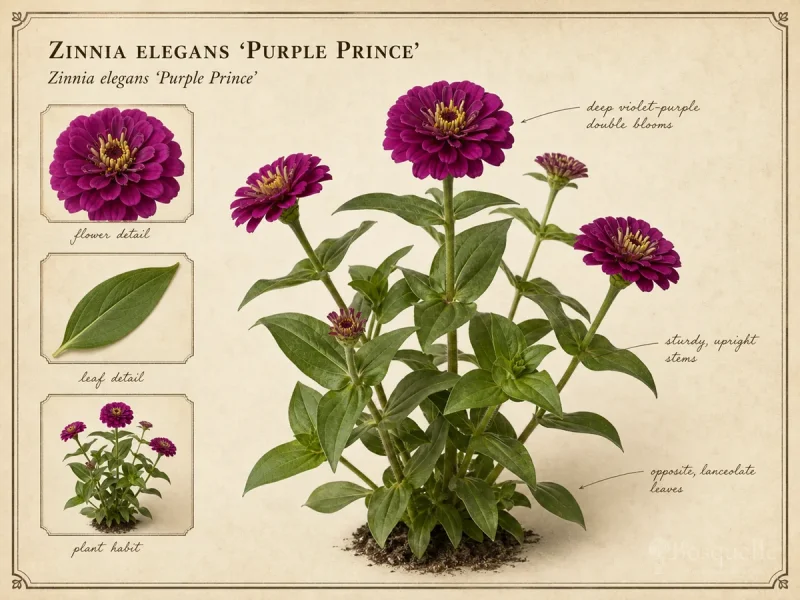 Zinnia Elegans ‘Purple Prince’ (Zinnia ‘Purple Prince’)
