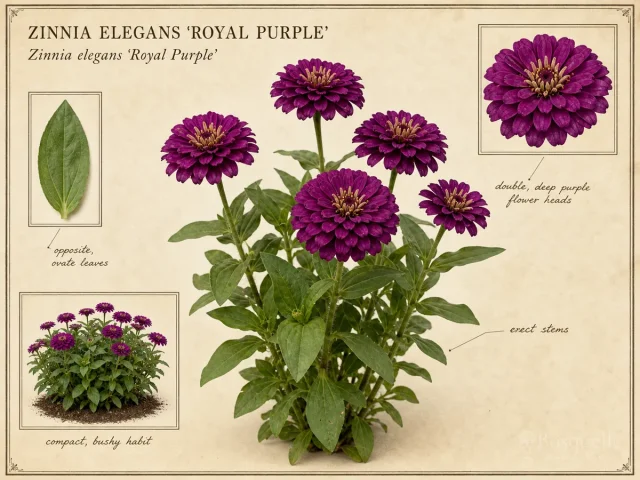 Zinnia Elegans ‘Royal Purple’ (Zinnia ‘Royal Purple’)