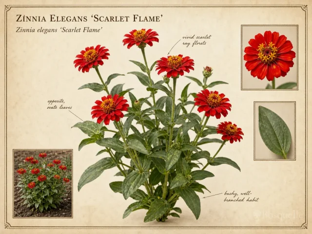Zinnia Elegans ‘Scarlet Flame’ (Zinnia ‘Scarlet Flame’)