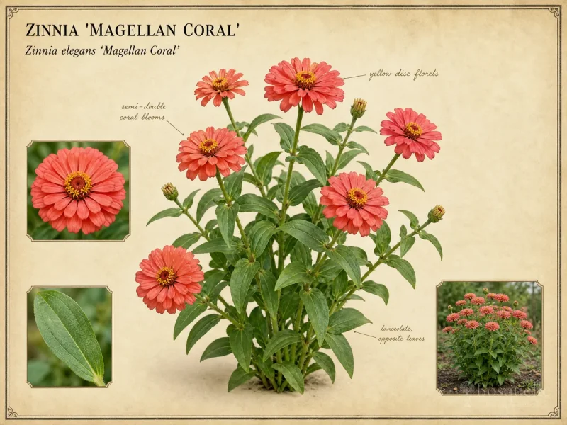 Zinnia ‘Magellan Coral’ (Zinnia elegans ‘Magellan Coral’)