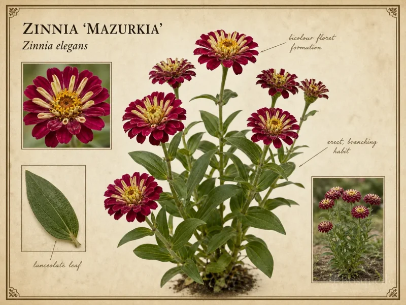 Zinnia ‘Mazurkia’ (Zinnia elegans ‘Mazurkia’)