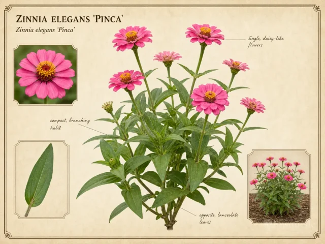 Zinnia elegans ‘Pinca’ (Zinnia elegans ‘Pinca’)