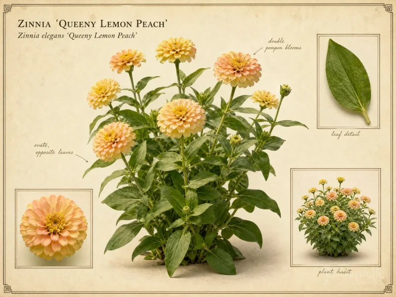 Zinnia ‘Queeny Lemon Peach’ (Zinnia elegans ‘Queeny Lemon Peach’)