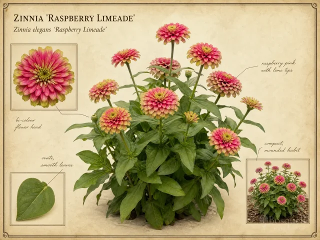 Zinnia ‘Raspberry Limeade’ (Zinnia elegans ‘Raspberry Limeade’)