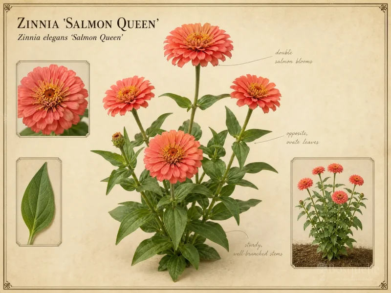 Zinnia ‘Salmon Queen’ (Zinnia elegans ‘Salmon Queen’)
