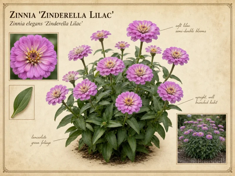 Zinnia ‘Zinderella Lilac’ (Zinnia elegans ‘Zinderella Lilac’)