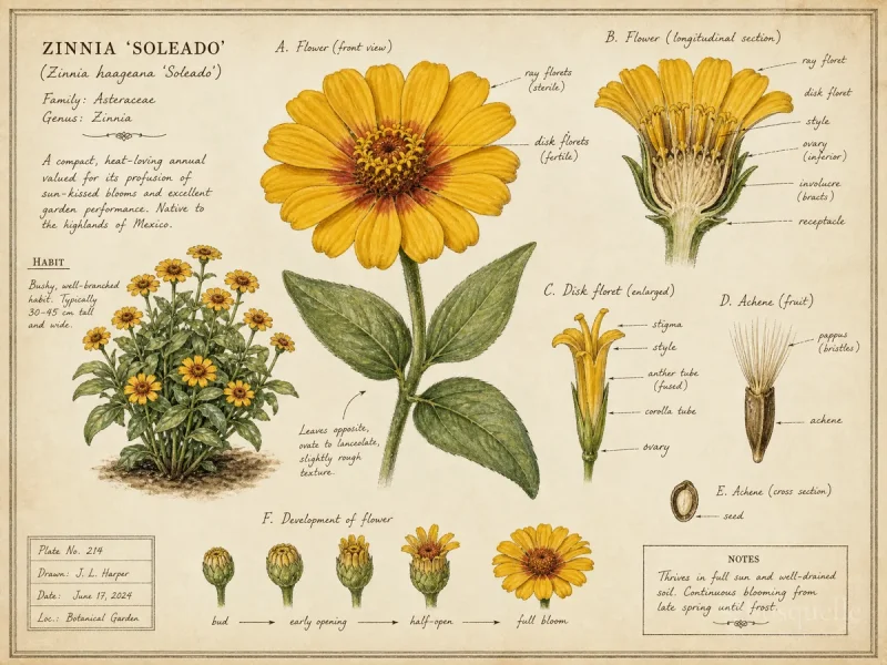 Zinnia ‘Soleado’ (Zinnia haageana ‘Soleado’)