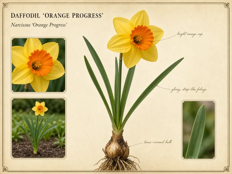 Daffodil ‘Orange Progress’ (Narcissus ‘Orange Progress’)