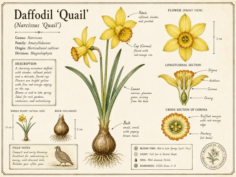 Daffodil 'Quail' — Jonquilla / jonquil (9)
