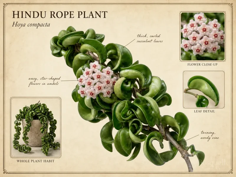 Hindu Rope Plant (Hoya compacta)