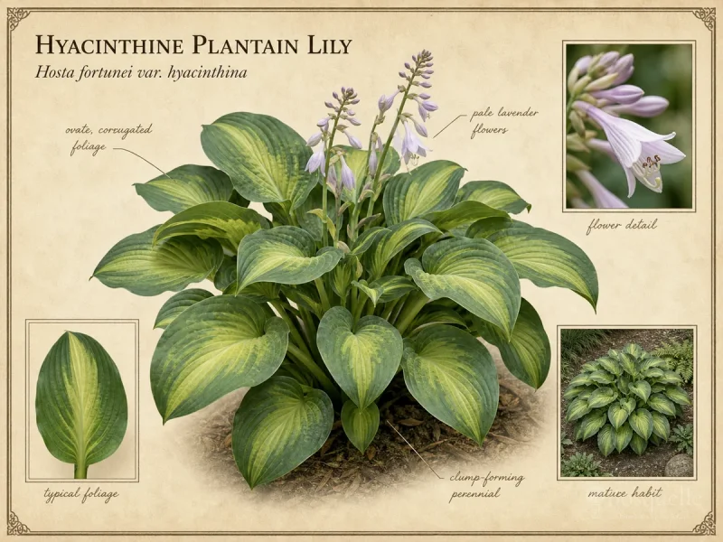 Hyacinthine Plantain Lily (Hosta fortunei var. hyacinthina)