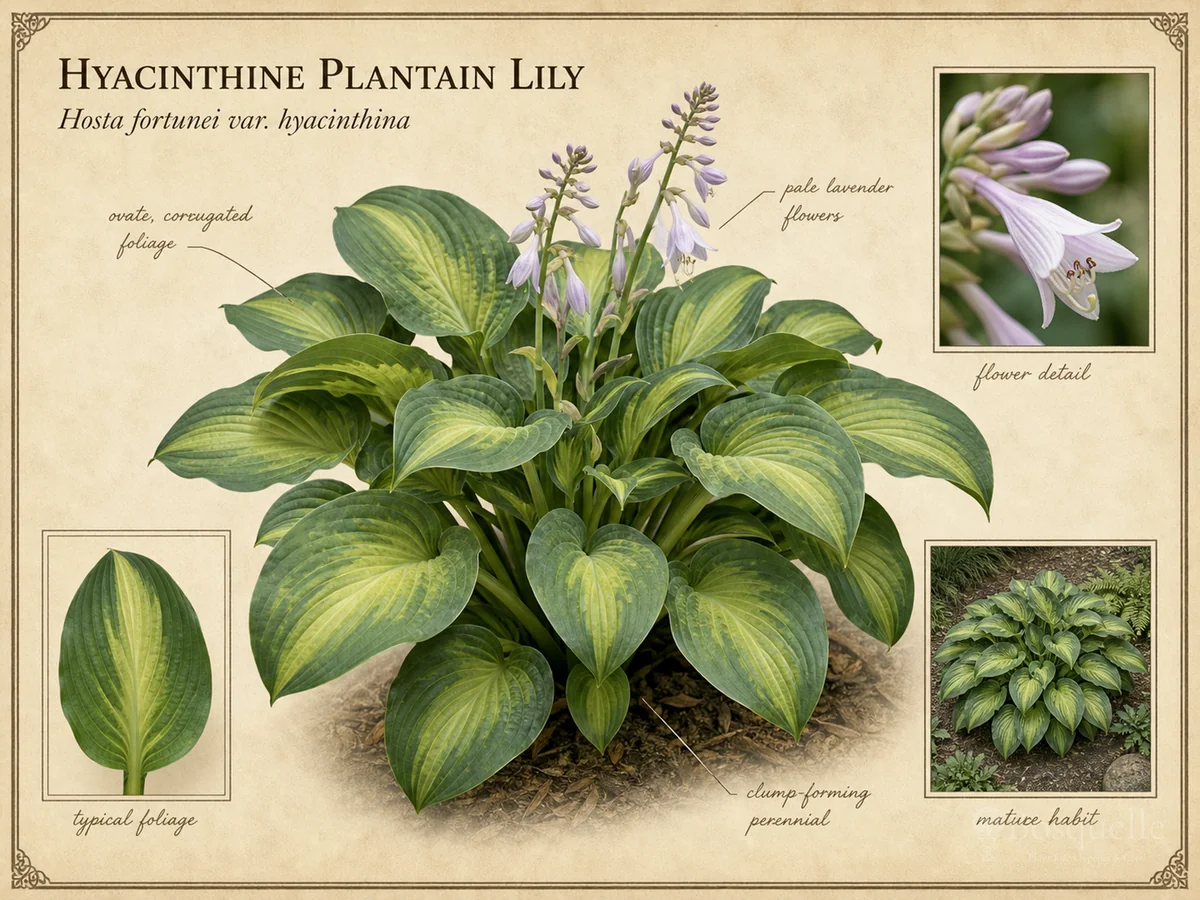 Hyacinthine Plantain Lily (Hosta fortunei var. hyacinthina)