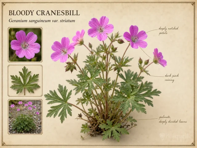 Bloody Cranesbill (Geranium sanguineum var. striatum)
