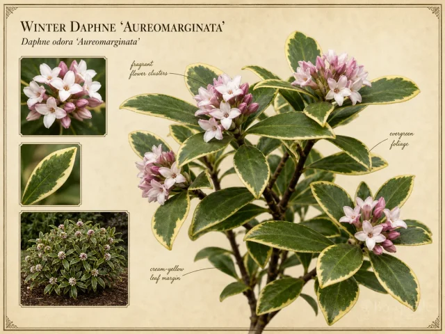 Winter Daphne ‘Aureomarginata’ (Daphne odora ‘Aureomarginata’)
