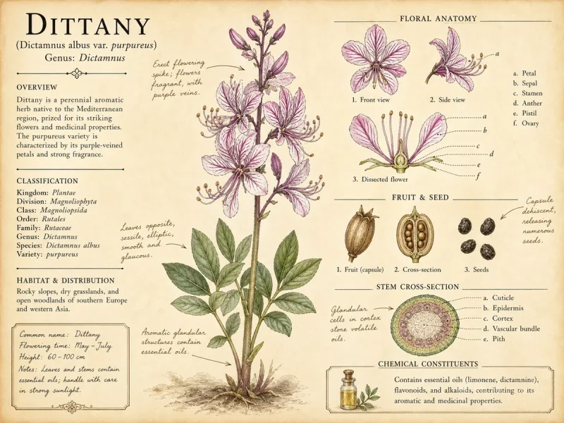 Dittany botanical diagram