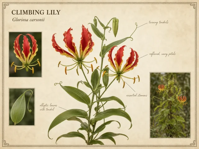 Climbing Lily (Gloriosa carsonii)