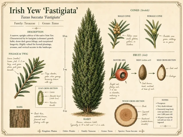 Irish Yew ‘Fastigiata’ (Taxus baccata ‘Fastigiata’)