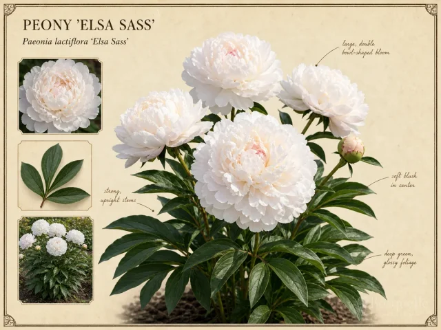 Peony ‘Elsa Sass’ (Paeonia lactiflora ‘Elsa Sass’)