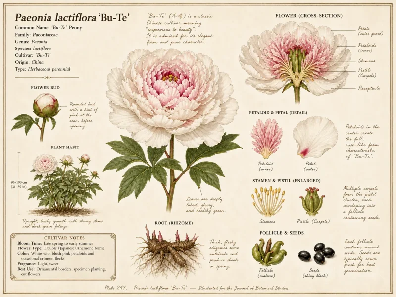 Peony ‘Bu-Te’ (Paeonia lactiflora ‘Bu-Te’)