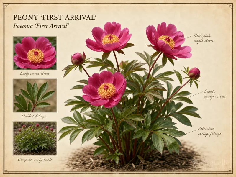 Peony ‘First Arrival’ (Paeonia ‘First Arrival’)