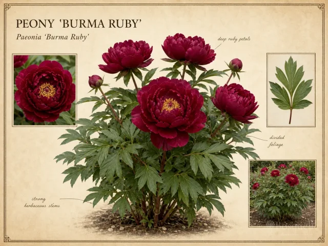 Peony ‘Burma Ruby’ (Paeonia ‘Burma Ruby’)