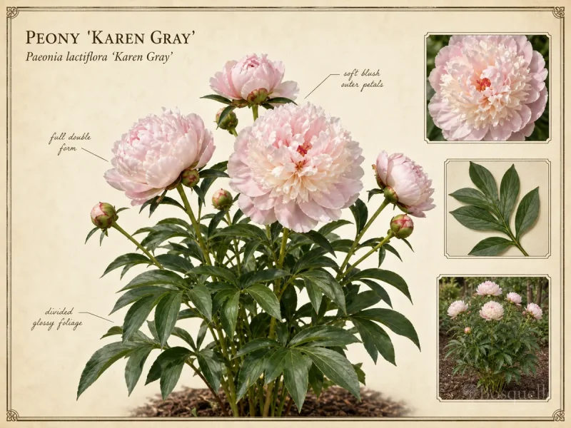 Peony ‘Karen Gray’ (Paeonia lactiflora ‘Karen Gray’)