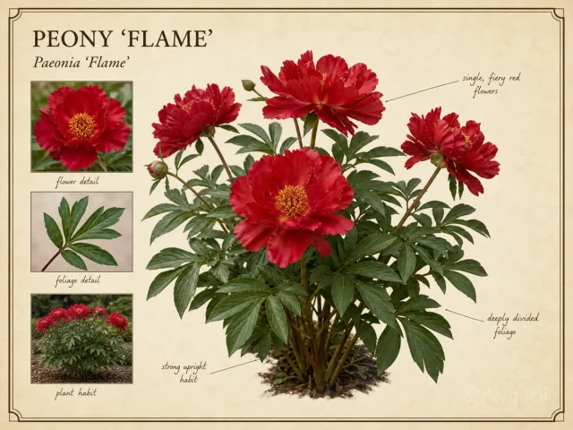 Peony ‘Flame’ (Paeonia ‘Flame’)